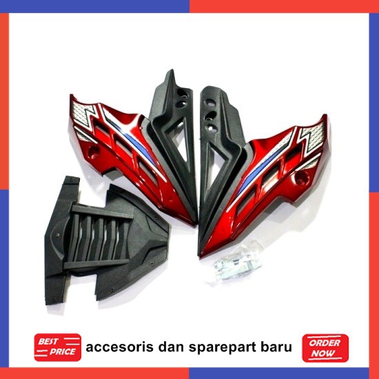 TUTUP MESIN VIXION VARIASI MERAH AKSESORIS MOTOR RACING