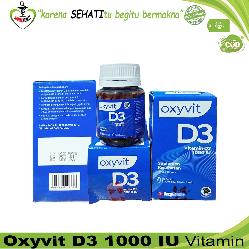 Oxyvit D3 1000iu 60kap Dexa Medica