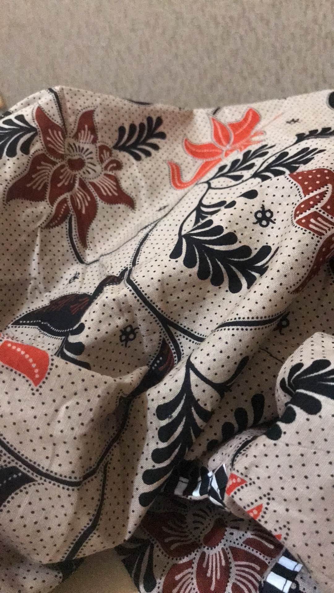 Tey-17 Batik Wanita Asj Sa Hrb026 Kenongo Kemeja Tosca Pendek