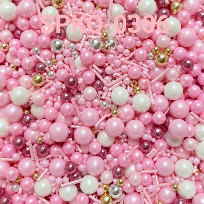 

SPKQ-0306 SPRINKLES SPRINKLE SPRINGKEL 250GR MUTIARA PINK PUTIH EMAS EKSKLUSIF