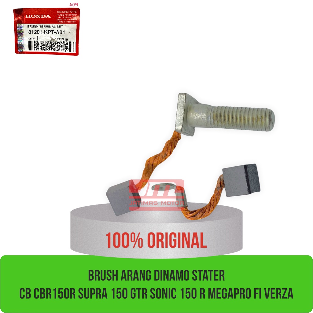 Brush arang dinamo stater cb cbr150r supra 150 gtr sonic 150 r megapro fi verza 31201-KPT-A01