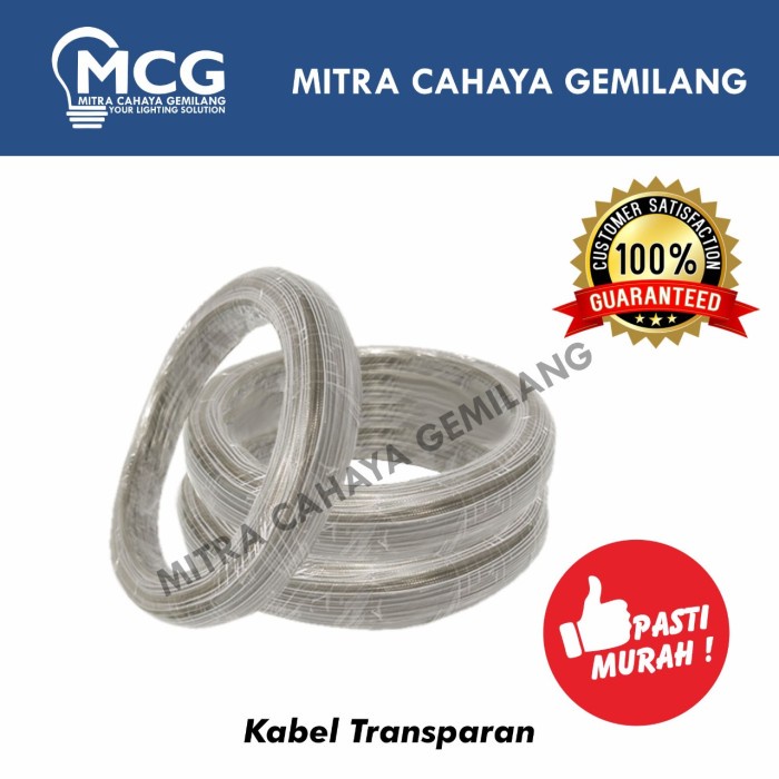 KABEL TRANSPARAN PENYAMPUNG LAMPU NEON SIGN 2*0,75