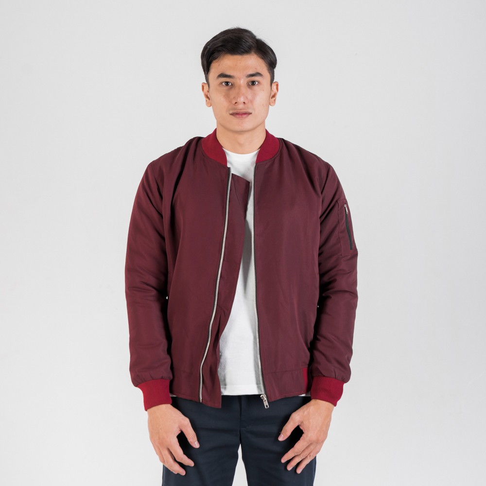 Radwah Man - Bomber Jacket Maroon - Jaket Pria