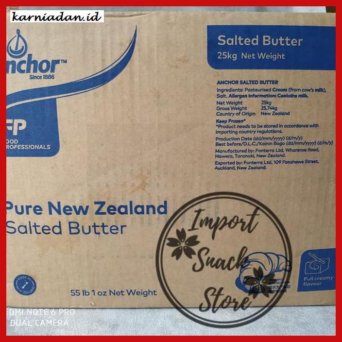 

Rettubagetnem- Butter Salted Anchor Retail / Anchor Butter Salted 1 Kg / Mentega Asin -Asli-Slii.