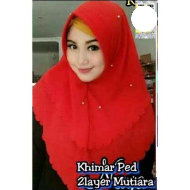 jilbab hijab kerudung khimar instan instant pet 2 layer mutiara diamond crepe murah termurah