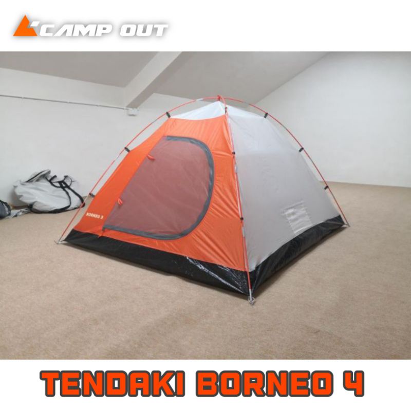 tendaki Borneo 4 | Tenda dome termurah  | Tenda camping | Tenda dome double layer 4 orang PU3000mm