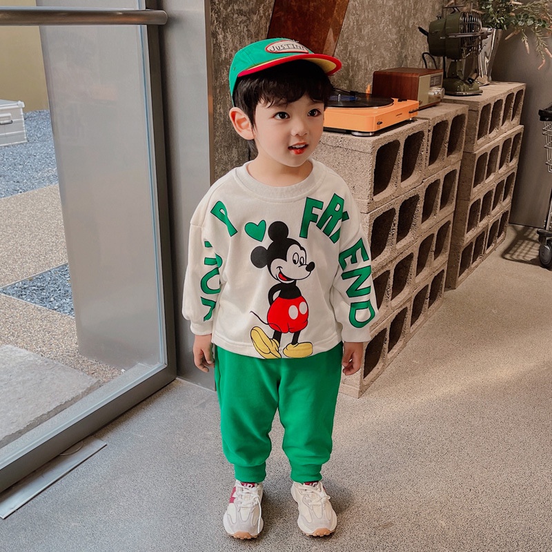 LittleAaron PASSWORD MKY FRIEND Setelan Sweater 1 - 7 Tahun Baju Anak Berkualitas