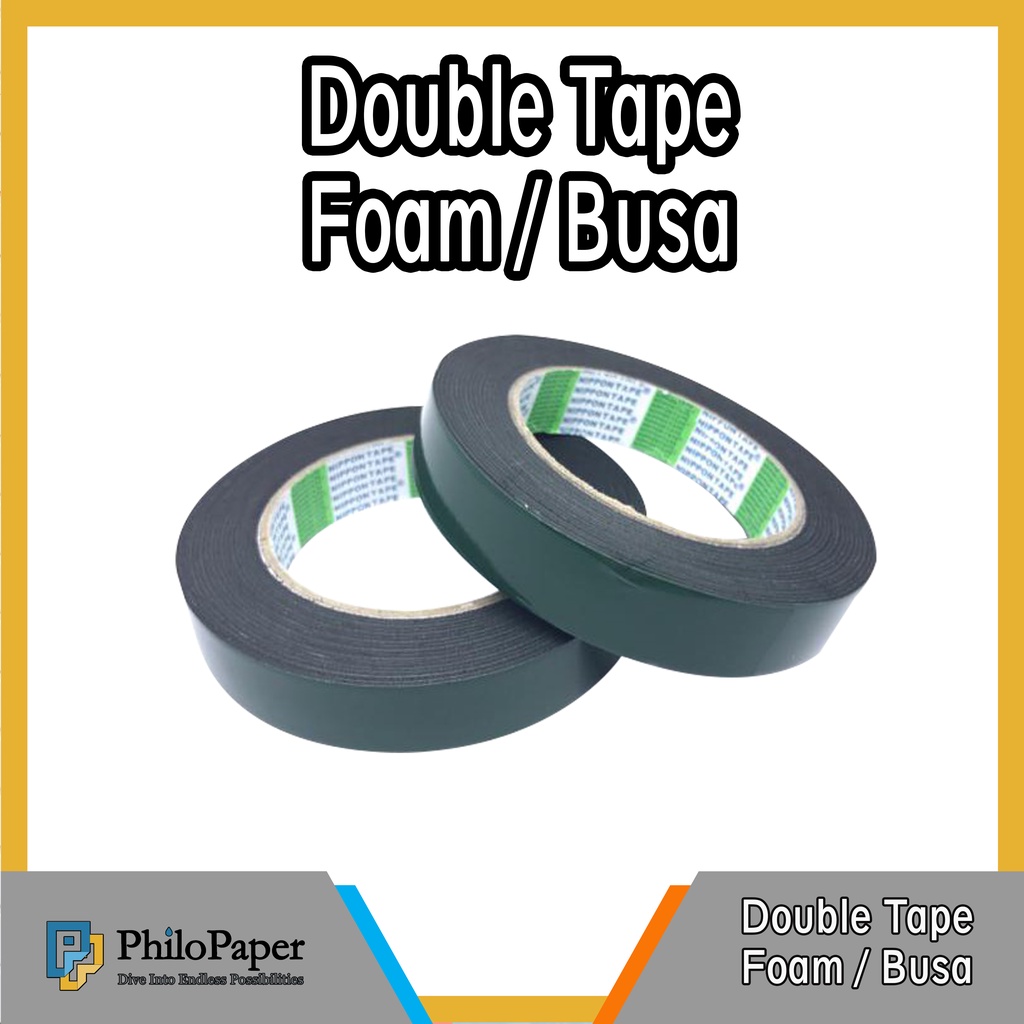 

ATK ~ Double tape foam / Doble tap Busa / Doubletape Tebal Hitam 1 inch