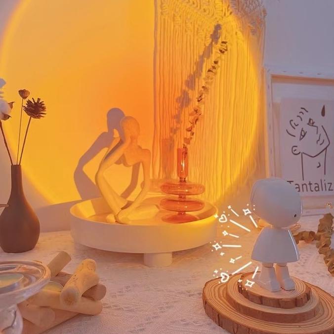 Sunset Lamp/Lampu Sunset Led/ Robot Proyektor Sunset/ Lampu tidur ready