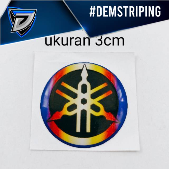 emblem sticker timbul logo GARPUTALA YAMAHA  MIO d thailand  rainbow twotone