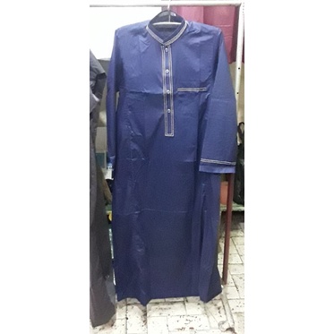 gamis allebas jubah warna lengan panjang bahan katun baju muslim laki laki ready ukuran S sampai XXL