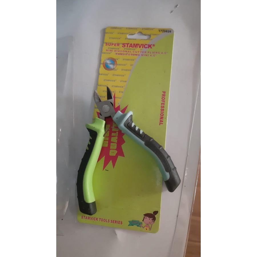 Tang Potong Mini Super Stamvick/TANG PERKAKAS TUKANG/TANG POTONG 4.5&quot; MINI MUNGIL SUPER/MINI DIAGONAL PLIERS BAGUS BERKUALITAS