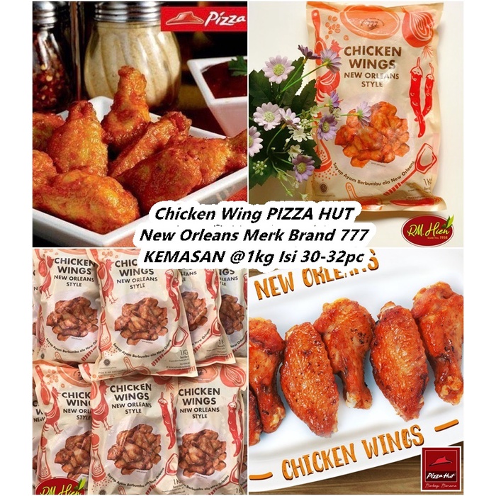 Chicken wings new orleans wing Pizza Hut 1kg 1000gr 777 PHD Sayap Ayam bumbu