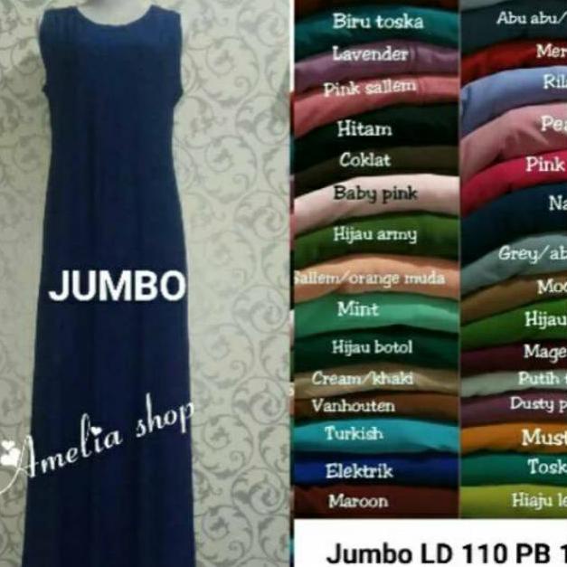 [PROMO FCC79] Gamis Jersey Kutung Lekbong Bigsize Long 140 cm Model Baru