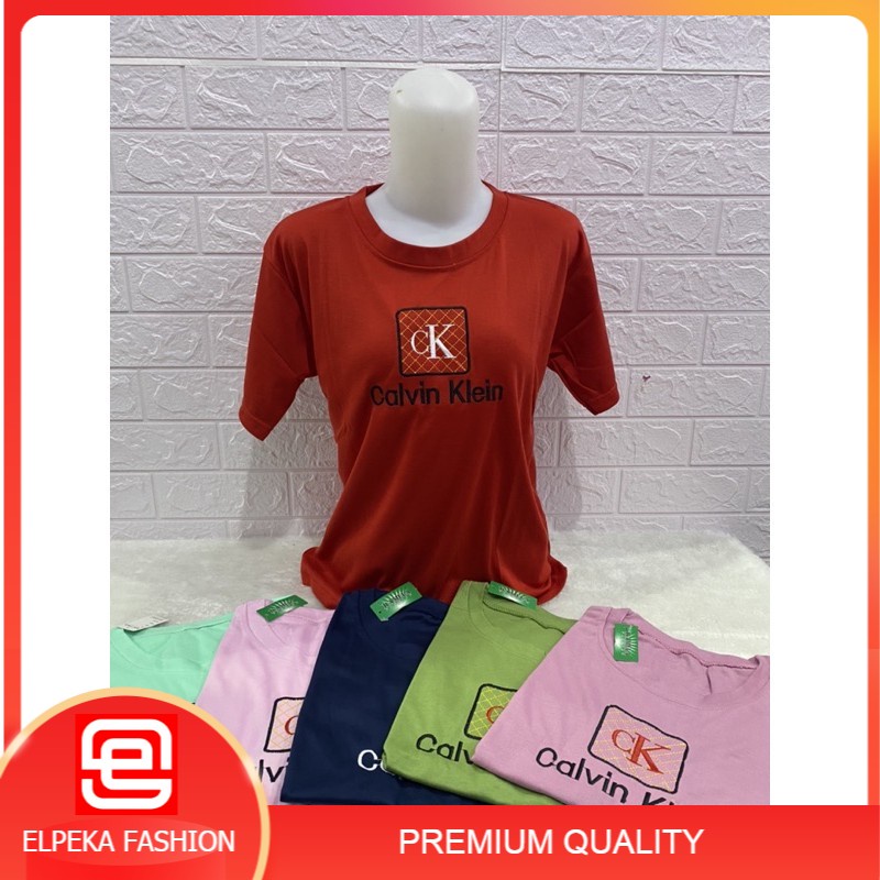 Kaos O neck Bordir Oversize Kaos Wanita Murah Terbaru