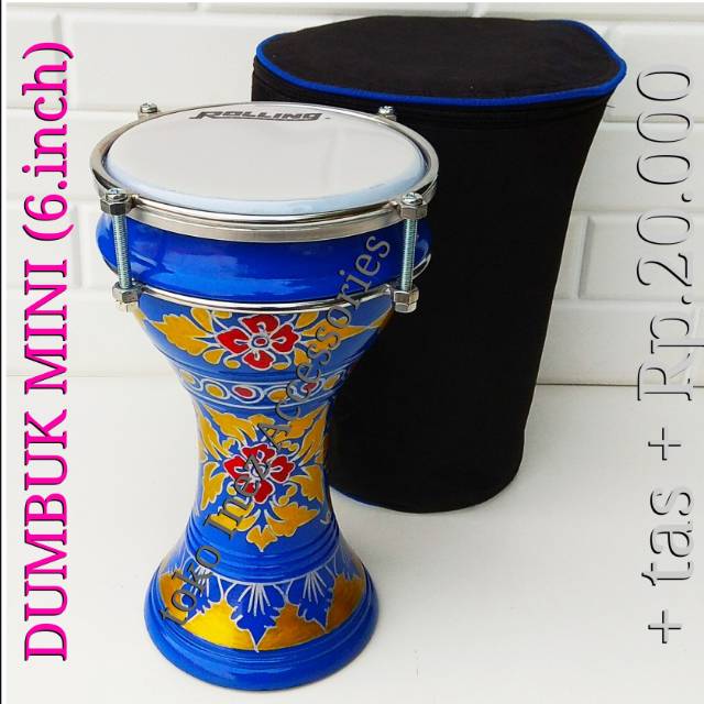 Tumbuk pinggang marawis Mini atau Gendang Anak 6.inc N.5