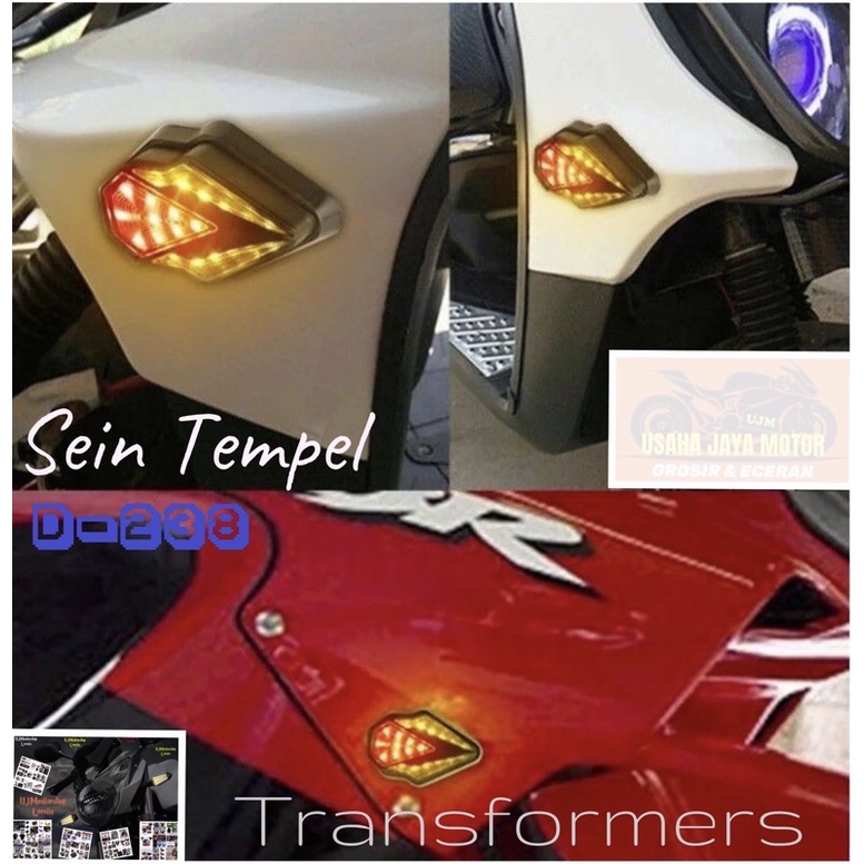 Sein Tempel Lampu Sen Tempel Running LED Transformers Universal R15,Cbr150r,Gsx,R25,Ninja150, 250