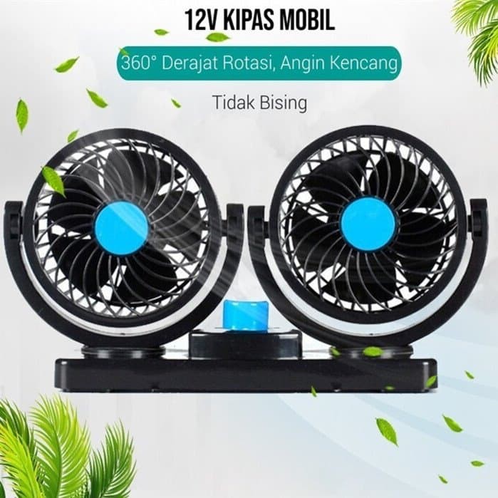 [COD] KIPAS ANGIN MOBIL DOUBLE TERMURAH / KIPAS ANGIN MOBIL DOUBLE 12 VOLT