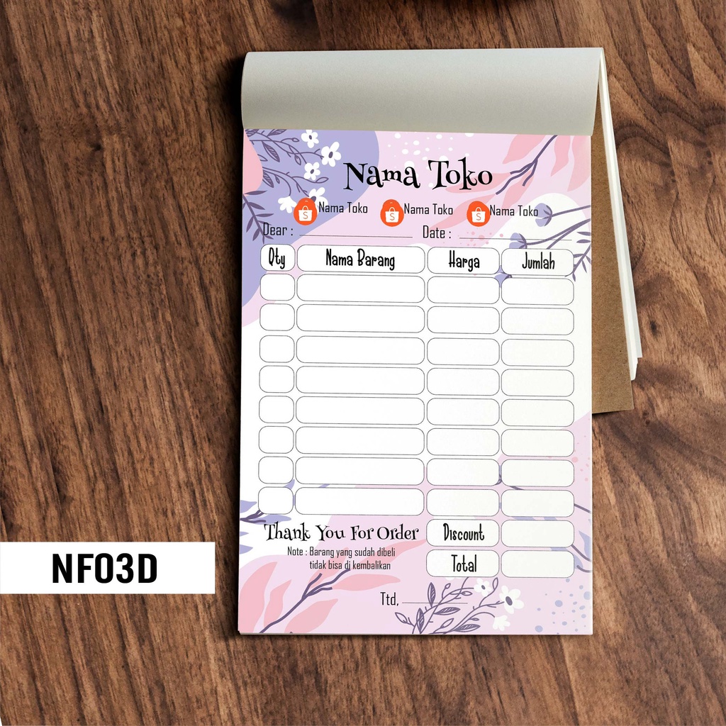 

Hanabi Invoice / Nota / Faktur / Kwitansi Custom 1 2 3 ply NF03A