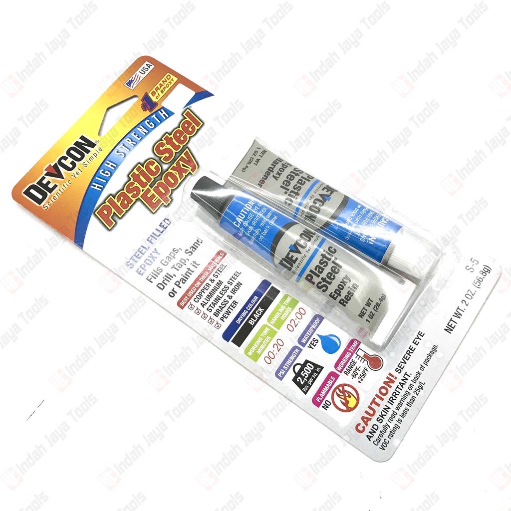 DEVCON S-5 Plastic Steel 5 Menit Epoxy Adhesive - Lem Besi Campur