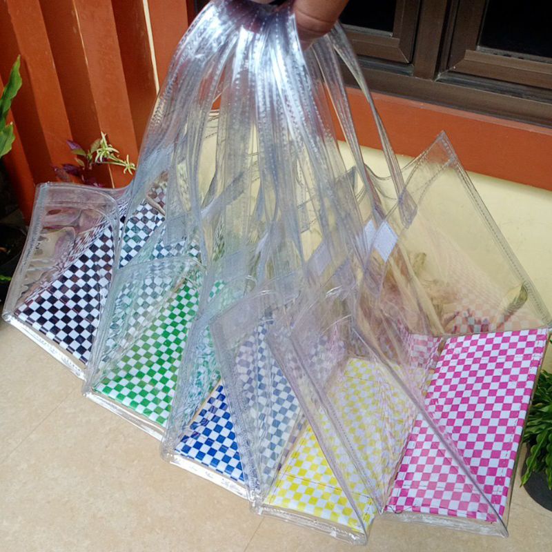 

Tas Mika Transparan Uk 20x10x25cm Bisa Beli Satuan Bahan Tebal