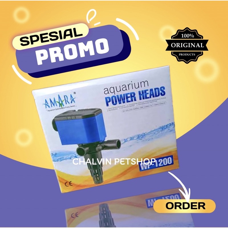 Pompa Filter Aquarium Amara WP-1200/Mesin Filter Aquarium Amara WP1200