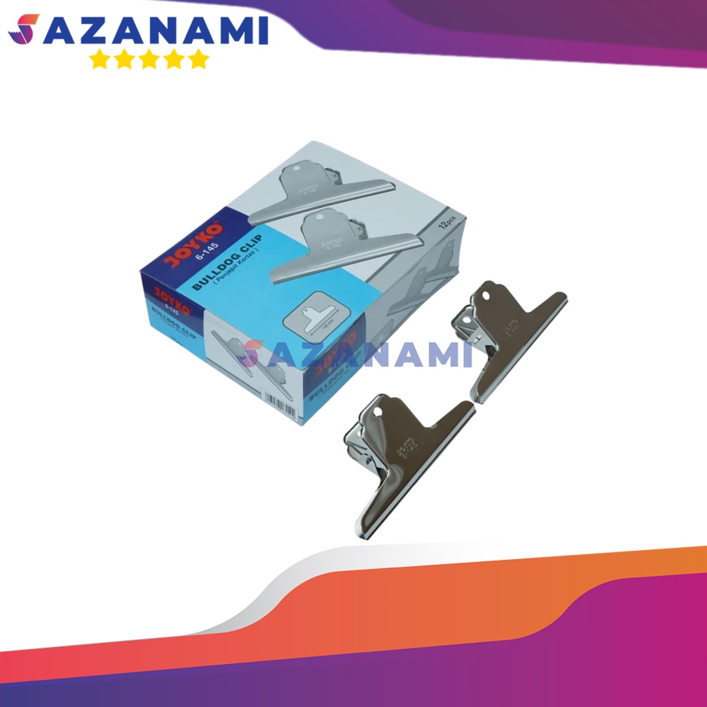 BULLDOG CLIP 6-145 PENJEPIT KERTAS BESAR KLIP KERTAS BULL DOG CLIP 6