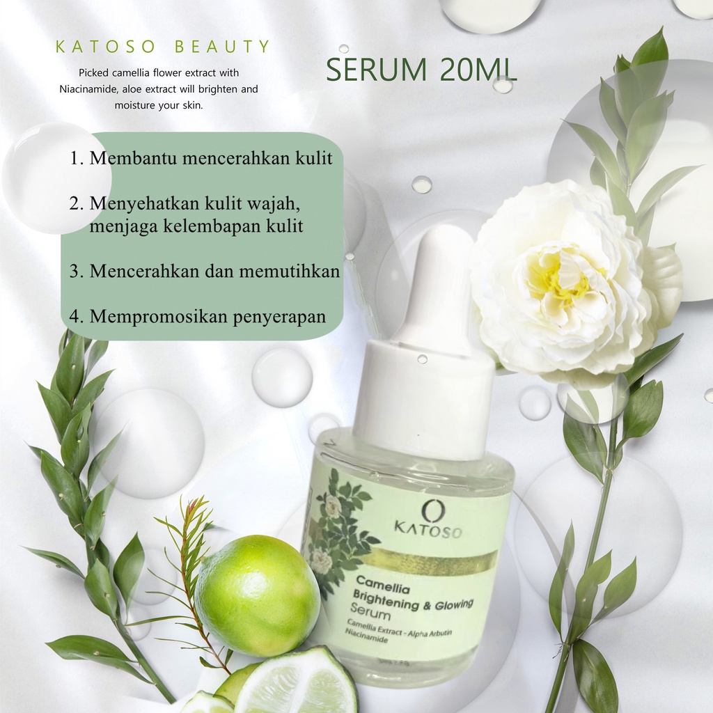 (BPOM) Katoso Camellia Brightening &amp; Glowing Serum 20ml