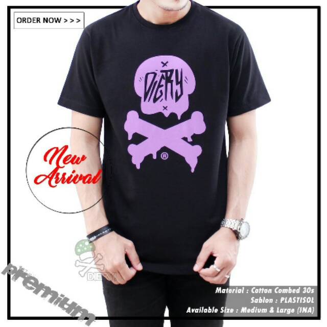 Kaos distro pria diery hitam