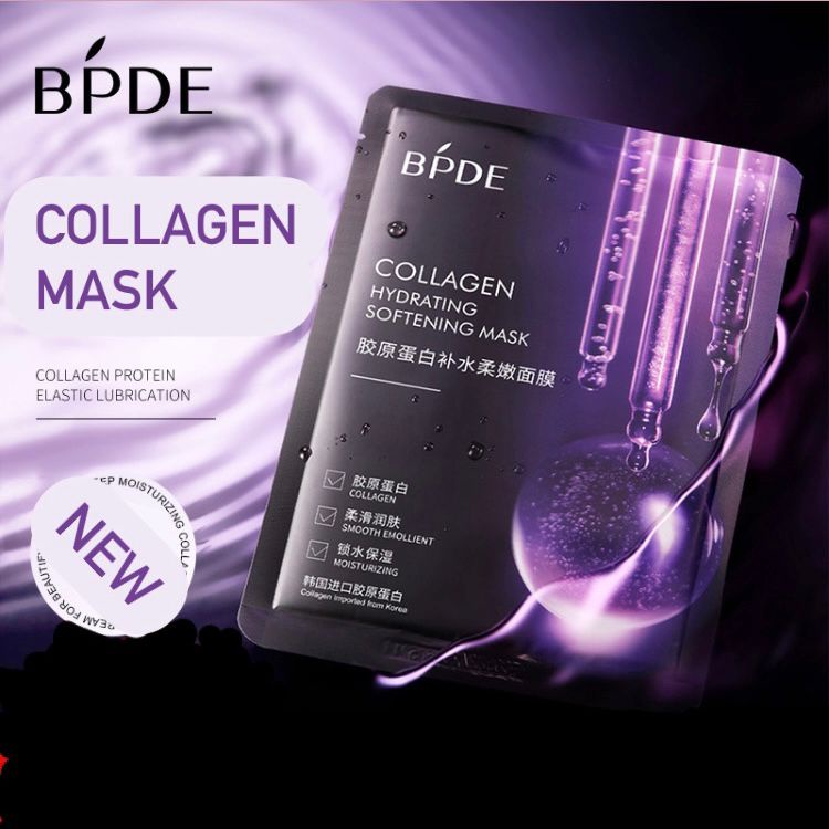 BPDE Collagen Essence Facial Sheet Mask Moisturizing Masker Wajah EM038