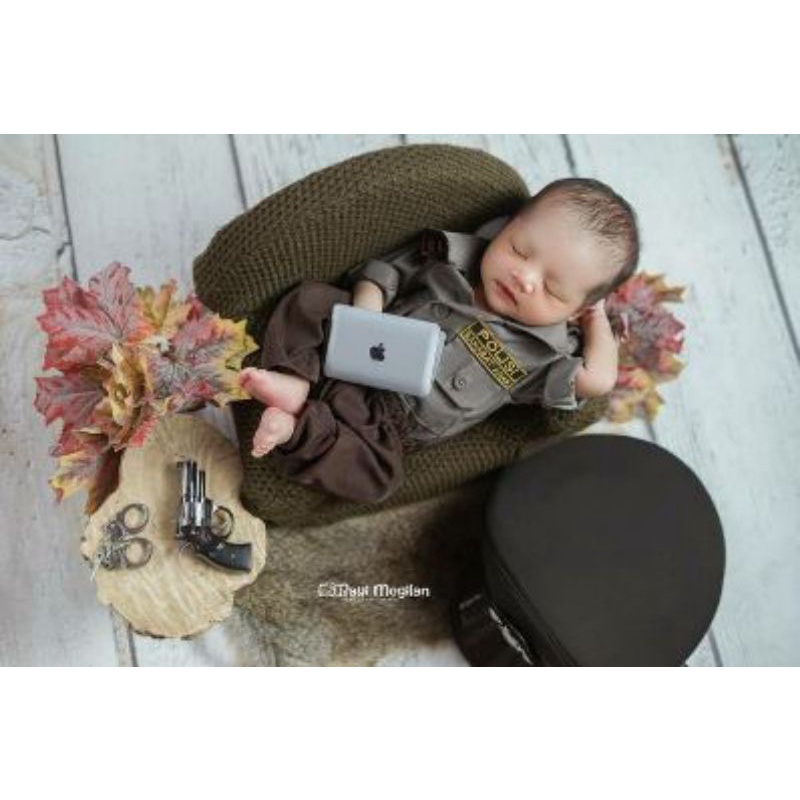 KOSTUM POLISI JUNIOR/BAJU PROFESI/KOSTUM BAYI/KOSTUM PHOTOSHOT/BAJU NEWBORN