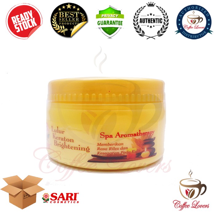 

SARI COSMETICS LULUR KERATON BRIGHTENING SPA AROMATHERAPY JAR 250 GR