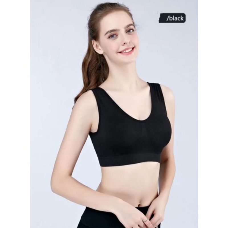 SPORT BRA W146 CHELYNE SEAMLESS RAJUT KAIT BELAKANG  - BLSPORT