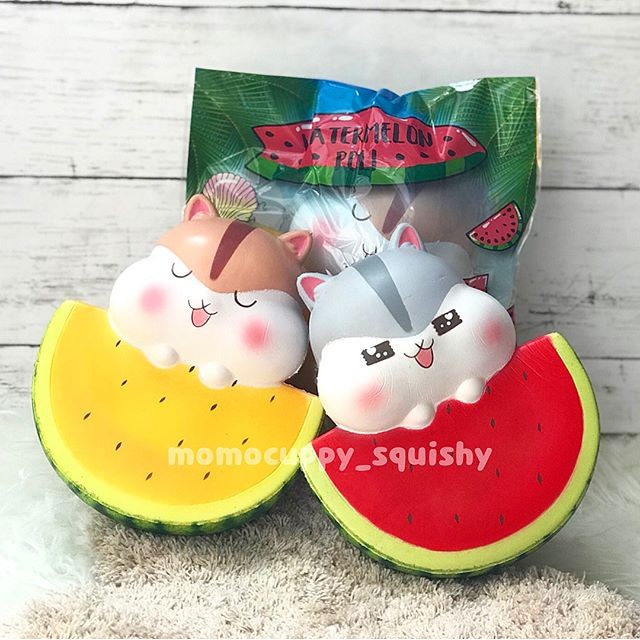 watermelon poli Squishy Licensed by popular box (Original Slow &amp; Soft)