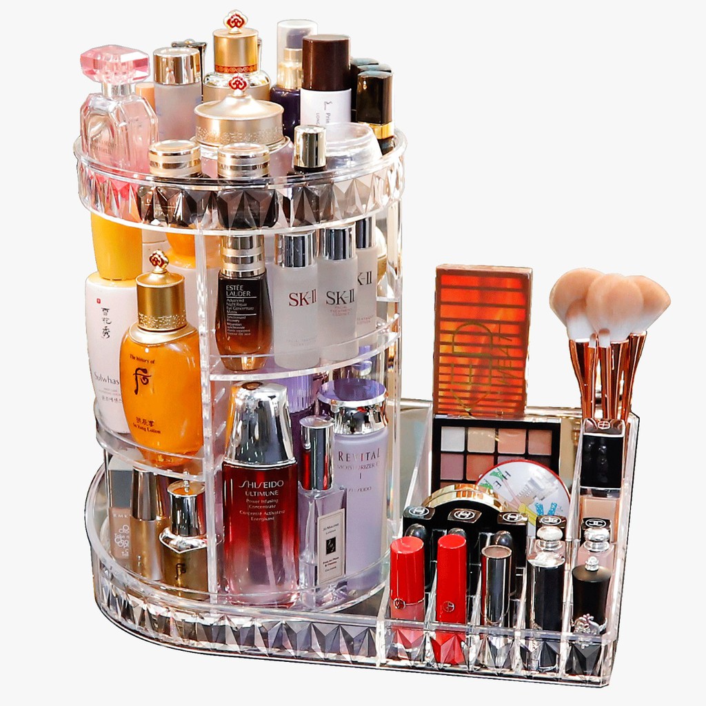 OFM K11 Rak Make Up Kosmetik Petak Acrylic Putar 360 OFM K11 Rak Make Up Kosmetik Petak Acrylic Putar 360