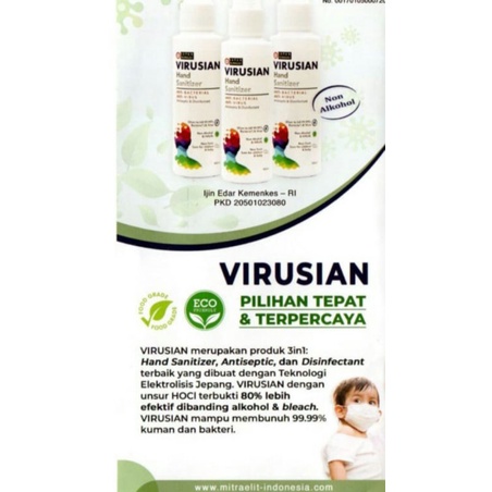 hand sanitizer multifungsi "VIRUSIAN"dengan teknologi jepang