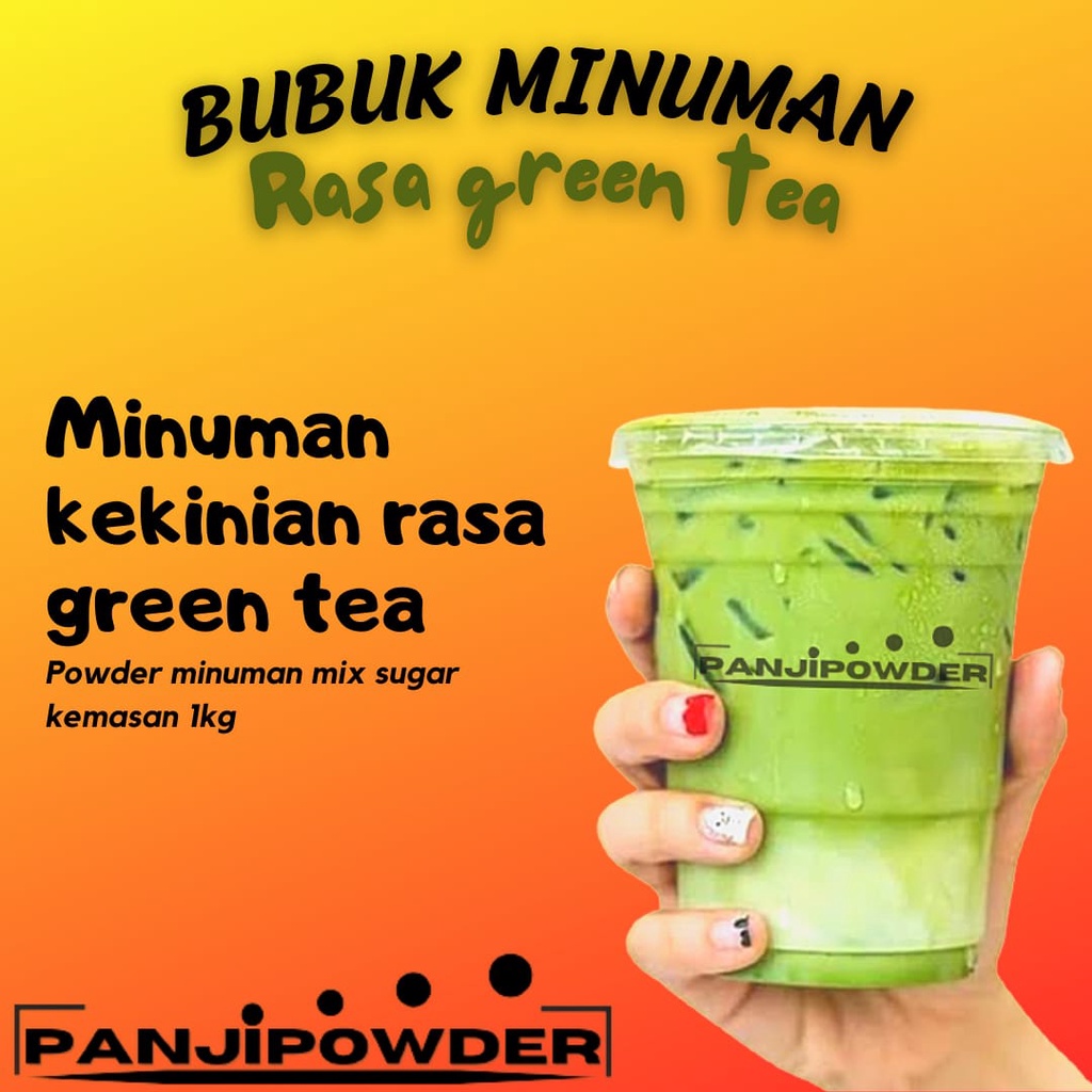 minuman boba rasa green tea 1kg bubuk minuman rasa green tea serbuk minuman aneka rasa powder minuman minuman boba bubuk minuman kekinian