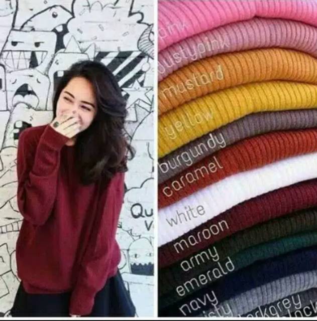 SWEATER BOXI PREMIUM BAJU RAJUT WANITA MURAH