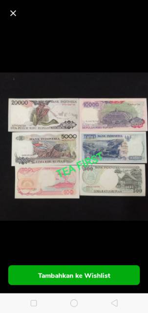 UANG KUNO INDONESIA PAKET SET TAHUN 90 AN ORIGINAL (TP-59)