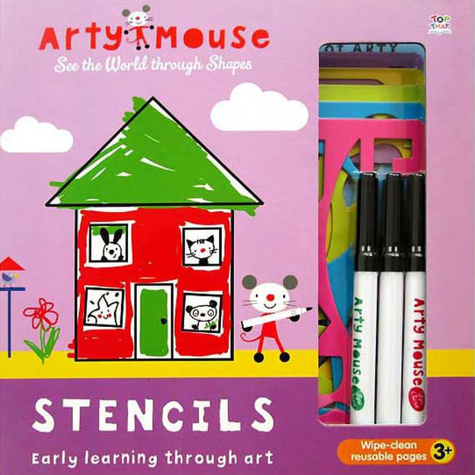 

Arty Mouse See The World Through Shapes Stencils With Stencil Shapes