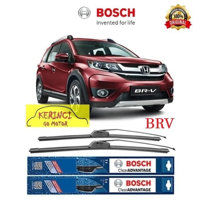 WIPER BOSCH CLEAR ADVANTAGE HONDA BRV 22&quot; &amp; 16&quot; SEPASANG WIPER BOSCH