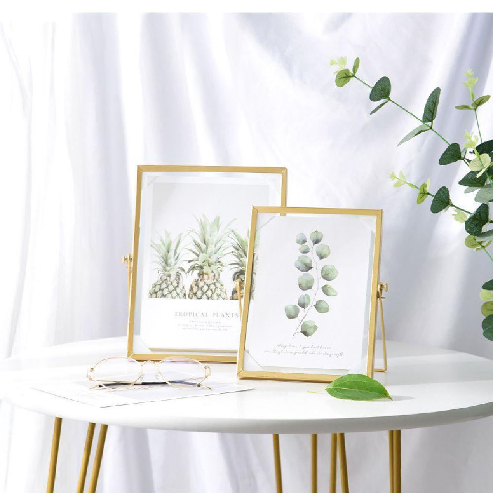 Bingkai Foto Nanas Besi Art Home Decor Golden Ins