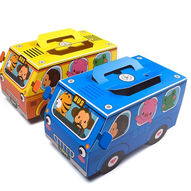 

YY 54 Kotak Tempat Makanan Anak Kartun Model Bus Kemasan Kado Anak Model Lucu