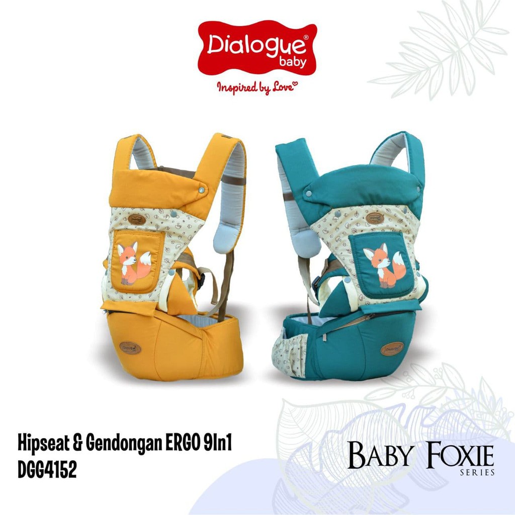 Dialogue Baby Gendongan Hipseat Ergo 9In1 Baby Foxie Series Dgg4152 - Gendongan Bayi Dialogue Nyaman