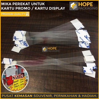 Jual Plastik Mika Display Kartu Promo/ Mika Label Harga Rak Toko