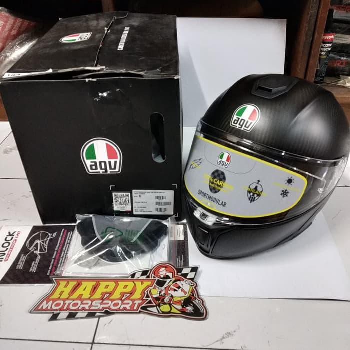 NEW ARRIVAL HELM AGV SPORT MODULAR MATT CARBON EUROFIT SIZE XL
