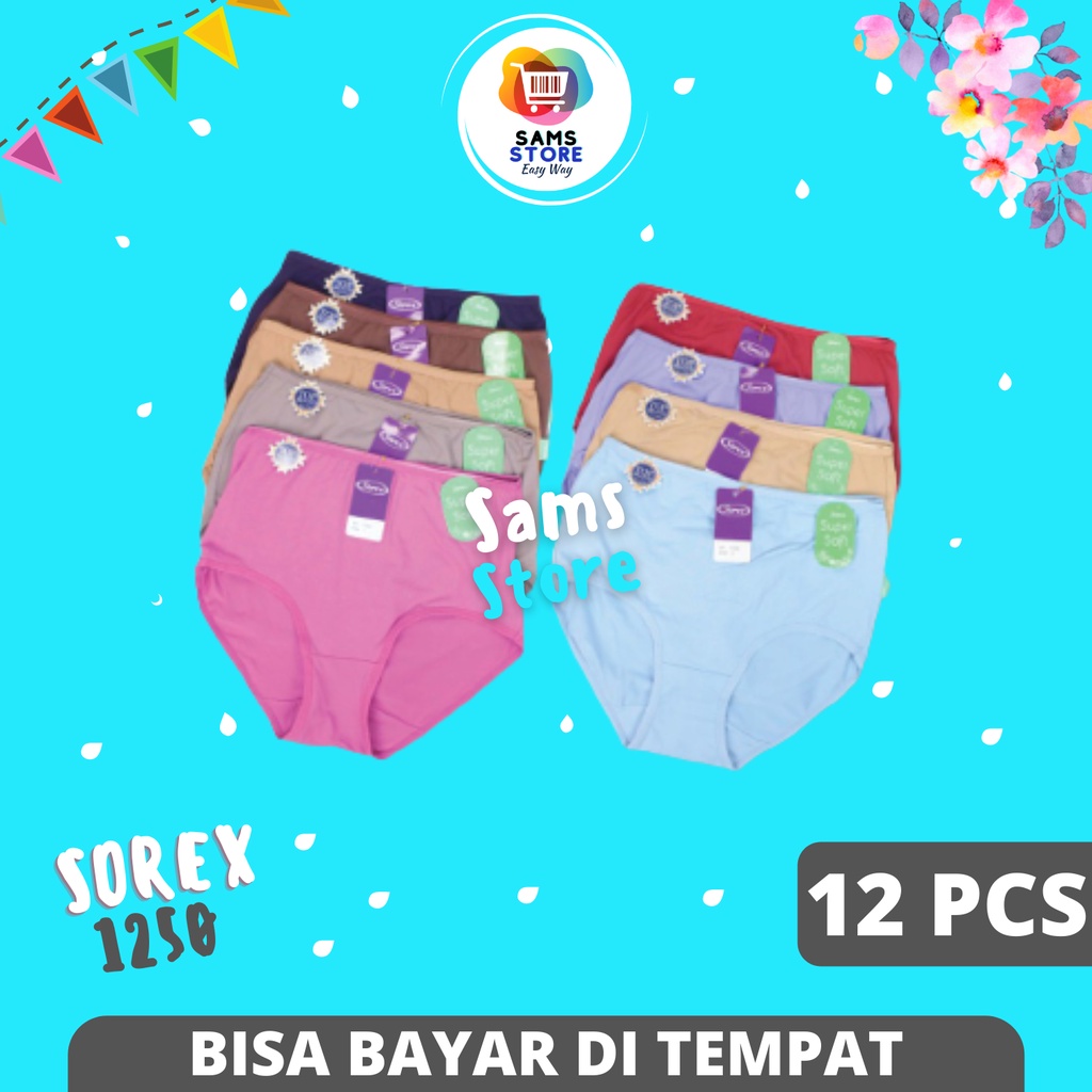 Grosir Celana Dalam Wanita CD Sorek 1250 Lusinan / Pakaian Dalam Sorex Wanita Dewasa / Underwear Dal