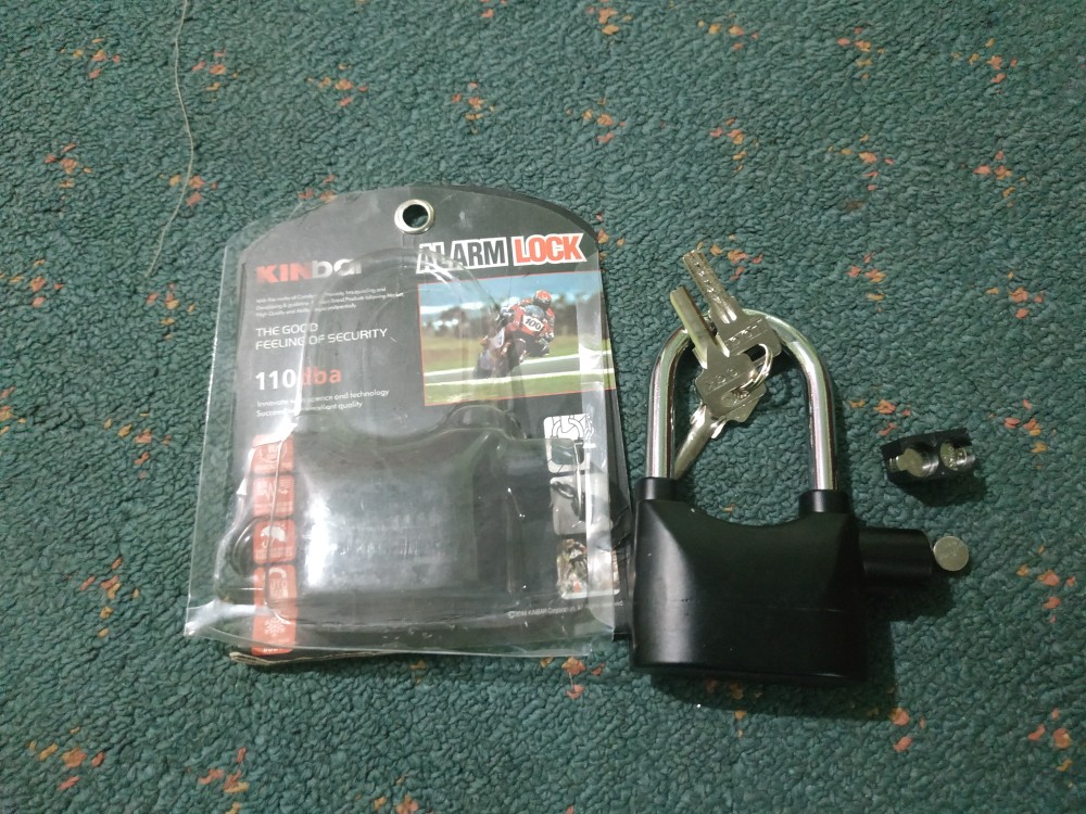 Gembok Alarm Anti Maling Kinbar Original Ontime Shop