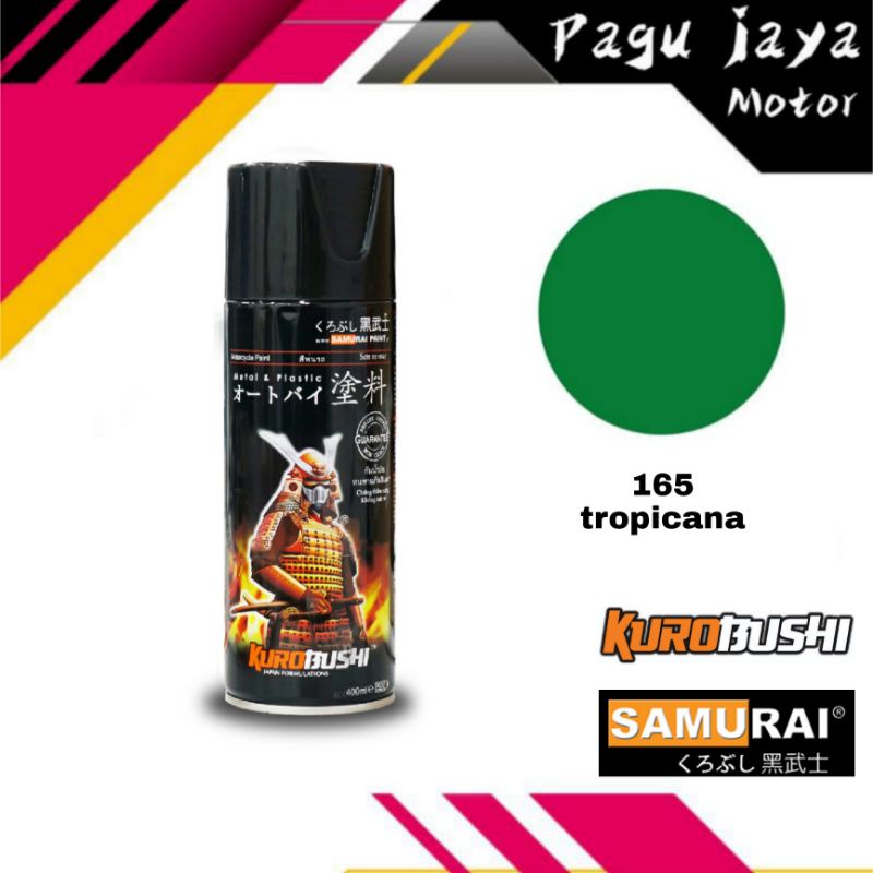 samurai paint hijau tropicana 165 cat semprot spray pilox pilok pylox