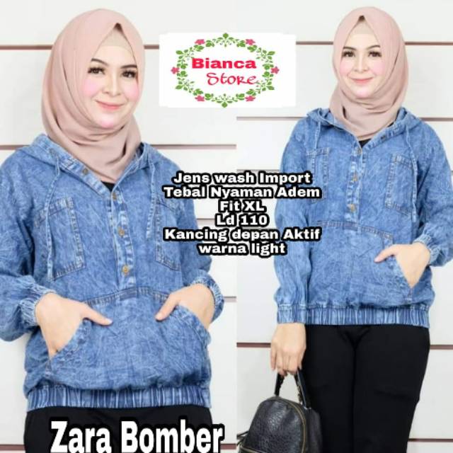 ZARA BOMBER JAKET JEANS BOMBER